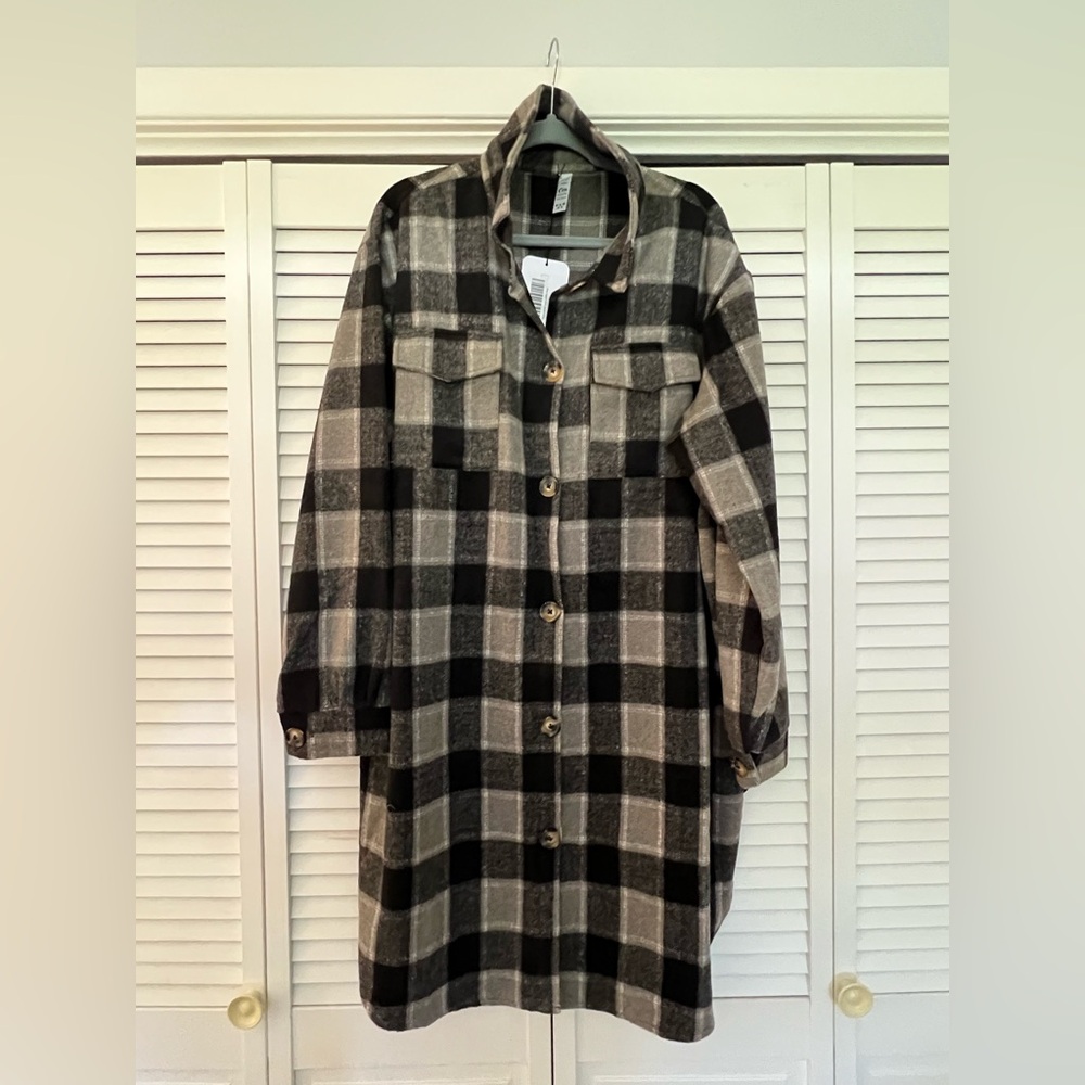 ZYIA Active Gray Taggart Shirt Jacket